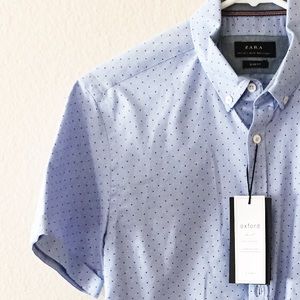 Zara micro dot shirt